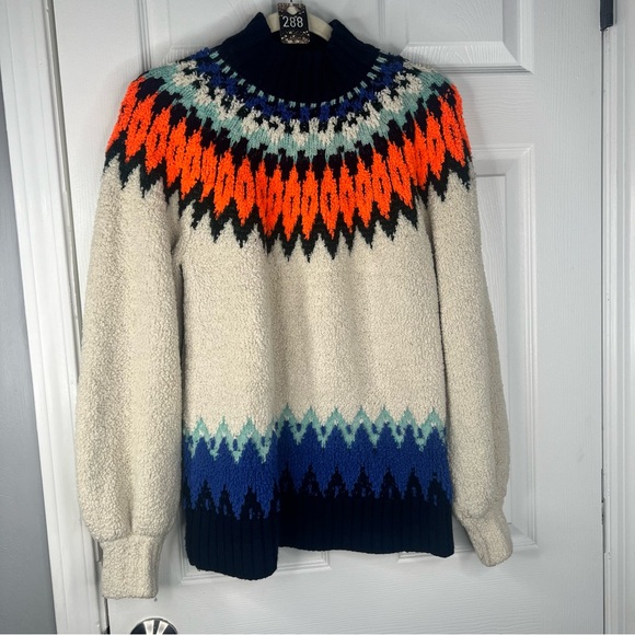 Sz S Anthropologie Pilcro Preloved $189 MSRP Selene Fleece Sweater - Picture 6 of 14